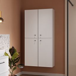 Cersanit Milagros szafka 40x30x160 cm boczna wisząca biały mat S1021-010