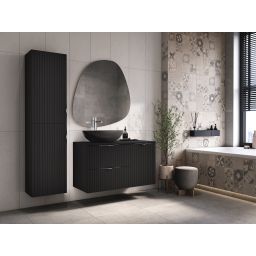 Cersanit Tirso szafka 40x30x160 cm boczna wisząca czarna S1017-009