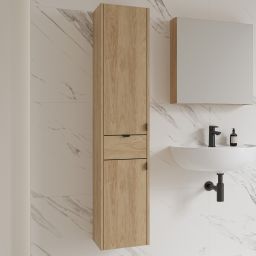 Cersanit Ovida szafka 30x30x150 cm boczna wisząca dąb S1058-012