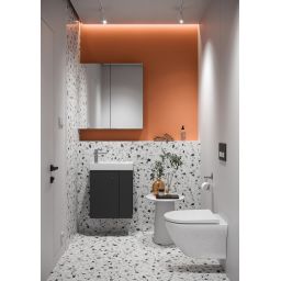 Cersanit Larga szafka 40x14,3x80 cm z lustrem antracyt S164-033