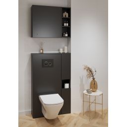 Cersanit Larga szafka 20x20,6x60 cm boczna wisząca antracyt S164-041