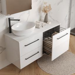 Cersanit Larga szafka 60x44,4x55,1 cm boczna wisząca biała S164-044