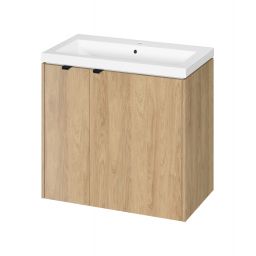 Cersanit Ovida umywalka z szafką 80 cm dąb S4047-006