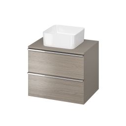 Cersanit Virgo szafka 60 cm podumywalkowa wisząca z blatem szary/dąb S522-022