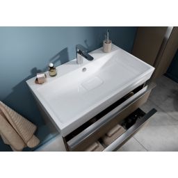 Cersanit Virgo szafka 80 cm podumywalkowa wisząca szary/dąb S522-028