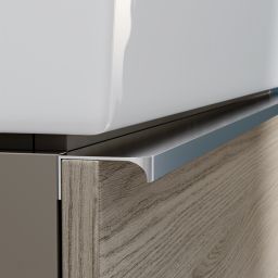 Cersanit Virgo szafka 80 cm podumywalkowa wisząca z blatem szary/dąb S522-030