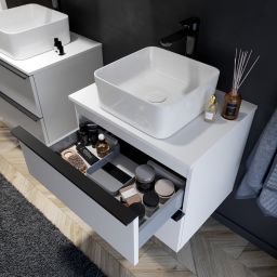 Cersanit Virgo szafka 60 cm podumywalkowa wisząca z blatem biała S522-040