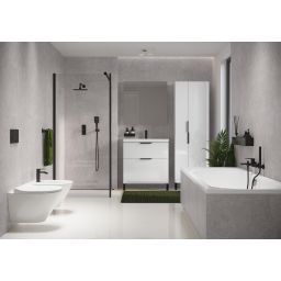 Cersanit City szafka boczna 180 cm wysoka wisząca biały połysk S584-019-DSM