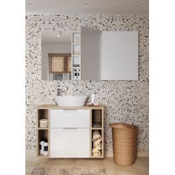 Cersanit City szafka 60 cm lustrzana wisząca biały połysk S584-024-DSM