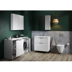 Cersanit City szafka 60x44,7x72 cm boczna wisząca z koszem na pranie biała S584-026