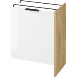 Cersanit City szafka 65 cm pod pralkę stojąca biały/dąb S584-037-DSM