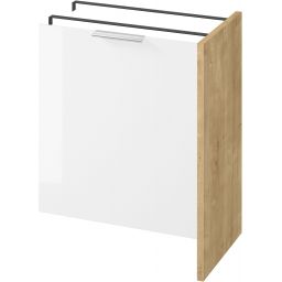 Cersanit City szafka 65 cm pod pralkę stojąca biały/dąb S584-037-DSM