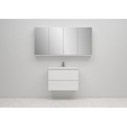 Cersanit Moduo Slim umywalka 50 cm z szafką wiszącą szarą S801-228-DSM