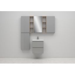 Cersanit Moduo Slim umywalka 50 cm z szafką wiszącą szarą S801-228-DSM