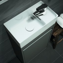 Cersanit Crea umywalka z szafką 40 cm zestaw meblowy szary mat S801-281