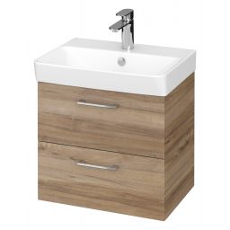 Cersanit Mille Slim umywalka z szafką Lara 50 cm orzech S801-322-DSM