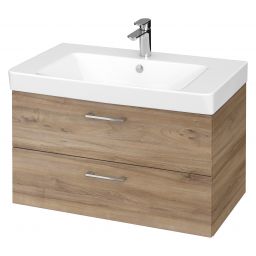 Cersanit Mille SET B349 umywalka z szafką Lara 80 cm orzech S801-339-DSM