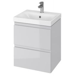 Zestaw Cersanit Moduo umywalka z szafką 50 cm zestaw meblowy EcoBox biały/szary S801-219-ECO