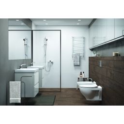 Zestaw Cersanit Moduo umywalka z szafką 50 cm zestaw meblowy EcoBox biały/szary S801-219-ECO