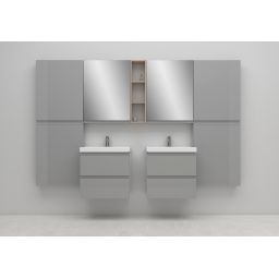 Zestaw Cersanit Moduo umywalka z szafką 50 cm zestaw meblowy EcoBox biały/szary S801-219-ECO