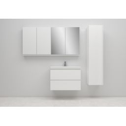 Zestaw Cersanit Moduo umywalka z szafką 80 cm zestaw meblowy EcoBox biały/szary S801-220-ECO