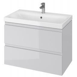 Zestaw Cersanit Moduo umywalka z szafką 80 cm zestaw meblowy EcoBox biały/szary S801-220-ECO