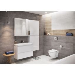 Zestaw Cersanit Moduo umywalka z szafką 80 cm zestaw meblowy EcoBox biały/szary S801-220-ECO