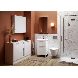 Cersanit City zestaw meblowy 50 cm umywalka z szafką biały połysk S801-421