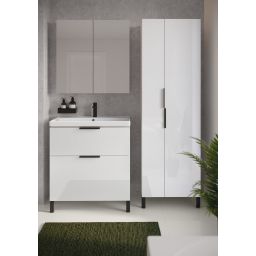 Cersanit City zestaw meblowy 60 cm umywalka z szafką biały połysk S801-422