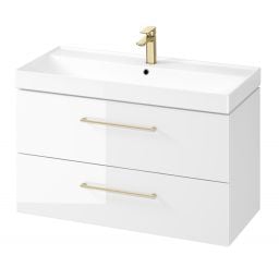 Cersanit Larga SET B659 umywalka 100x46 cm z szafką 100 cm wiszącą biała S801-437