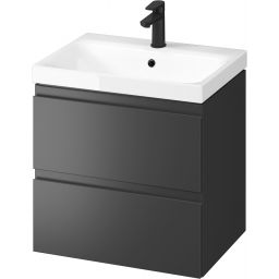 Cersanit Moduo SET B896 umywalka z szafką 60 cm wisząca antracyt S801-486-DSM
