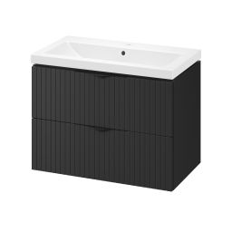 Cersanit Tirso umywalka z szafką 80 cm czarną S801-587
