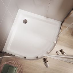 Cersanit Tako brodzik 90x90 cm półokrągły biały S204-004