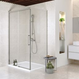 Cersanit Crea ścianka prysznicowa 90 cm chrom/szkło przezroczyste S900-2614