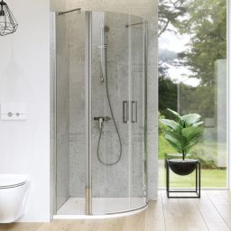 Cersanit Moduo kabina prysznicowa 90x90 cm półokrągła chrom/szkło przezroczyste S162-010