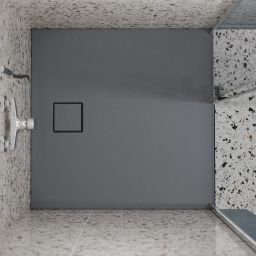 Cersanit Tako Slim brodzik 80x80 cm kwadratowy szary mat S932-161