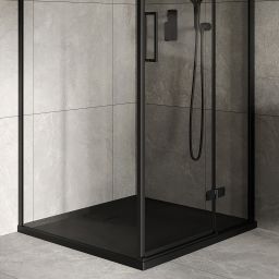 Cersanit Tako Slim brodzik 90x90 cm kwadratowy czarny mat S932-166