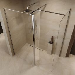 Cersanit Mille ścianka prysznicowa walk-in 30 cm chrom połysk/szkło przezroczyste S161-009