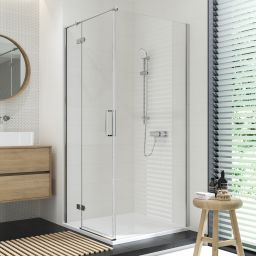 Cersanit City kabina prysznicowa 90x90 cm kwadratowa prawa chrom połysk/szkło przezroczyste S584-101