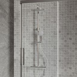 Cersanit City Square zestaw wannowo-prysznicowy ścienny termostatyczny z deszczownicą chrom S951-860