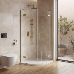 Cersanit City kabina prysznicowa 80x80 cm półokrągła chrom połysk/szkło przezroczyste S584-070