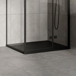 Cersanit Tako Slim brodzik 120x90 cm prostokątny czarny mat S208-002