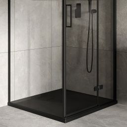 Cersanit Tako Slim brodzik 100x80 cm prostokątny czarny mat S208-012