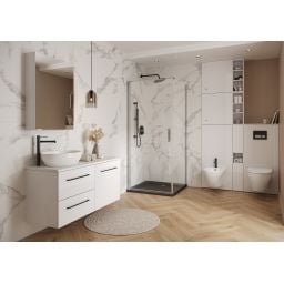 Cersanit Moduo drzwi prysznicowe 90 cm uchylne chrom połysk/szkło przezroczyste S162-019