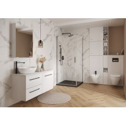 Cersanit Moduo drzwi prysznicowe 90 cm uchylne chrom połysk/szkło przezroczyste S162-019