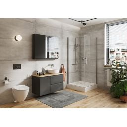 Cersanit Moduo drzwi prysznicowe 90 cm uchylne chrom połysk/szkło przezroczyste S162-019