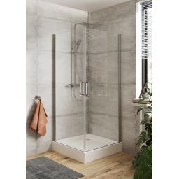 Cersanit Moduo drzwi prysznicowe 90 cm uchylne chrom połysk/szkło przezroczyste S162-019