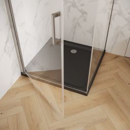 Cersanit Moduo drzwi prysznicowe 80 cm uchylne chrom połysk/szkło przezroczyste S162-020