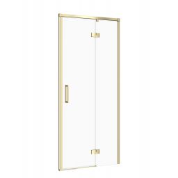 Cersanit Larga drzwi prysznicowe 80 cm uchylne złoty mat/szkło przezroczyste S164-061