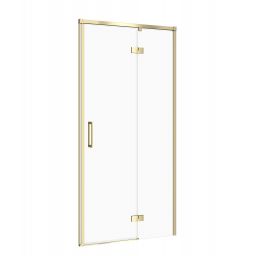 Cersanit Larga drzwi prysznicowe 90 cm uchylne złoty mat/szkło przezroczyste S164-062